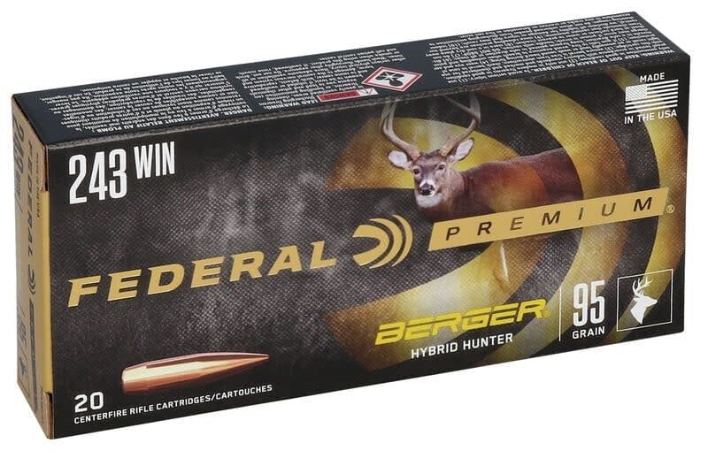 Federal Premium 243 Win 95 Grain Berger Hybrid Hunter