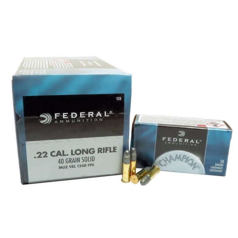 Federal 22 LR Lightning 40 Grain Solid 500 Rounds (Brick)