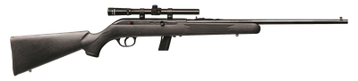Savage 64 FXP Rimfire Semi-Automatic Rifle, Black Synthetic Stock, Blued, w/ Scope 22 LR