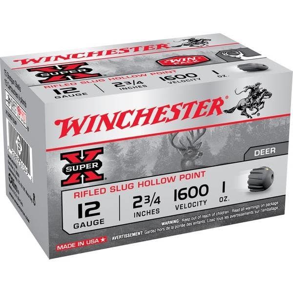 Winchester Super X 12 Gauge 2-3/4&quot;  Rifled Slugs Value Pack 15Rds