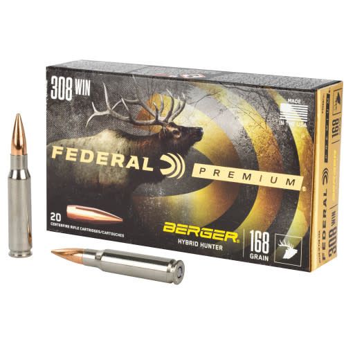 Federal Premium 308 Win 168 Grain Berger Hybrid Hunter