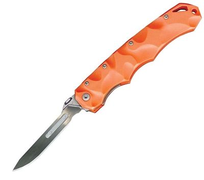 Havalon Knives Piranta Stag Replaceable Blade Knife with 12 Blades Orange