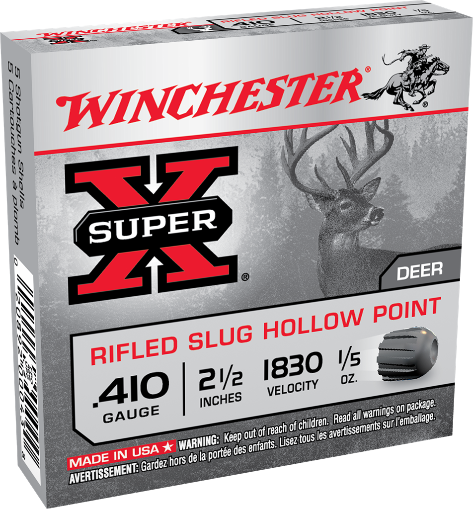 Winchester Super X 410 Gauge 2 1/2&quot; 1/5oz Lead Rifle Slug