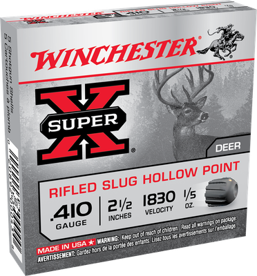 Winchester Super X 410 Gauge 2 1/2&quot; 1/5oz Lead Rifle Slug