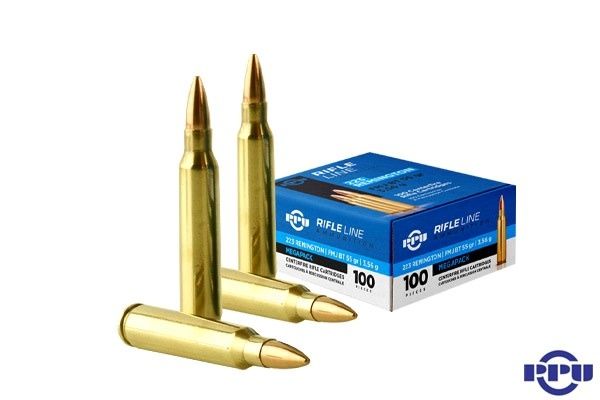 PPU 223 Remington 55 Grain g FMJ BT 100 Round