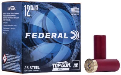 Federal 12 Gauge 2 3/4&quot; 1 1/8 Oz #7 Top Gun Steel