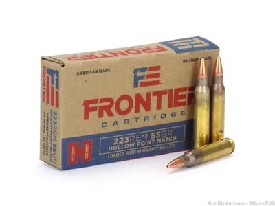 Hornady Frontier 223 Remington 55 Grain HP Match