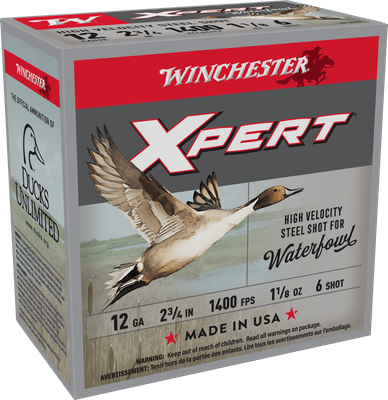 Winchester 12 Gauge 2 3/4&quot; 1 1/8 Oz #6 Steel Shot