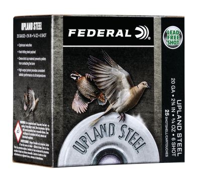 Federal Upland  Steel Shot 20 Gauge 2 3/4&quot; 3/4Oz #6