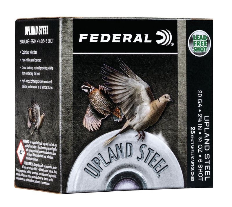 Federal Upland  Steel Shot 20 Gauge 2 3/4&quot; 3/4Oz #6