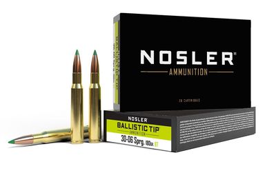 Nosler Hunting Ammunition 30-06 Springfield 180 Grain Ballistic Tip