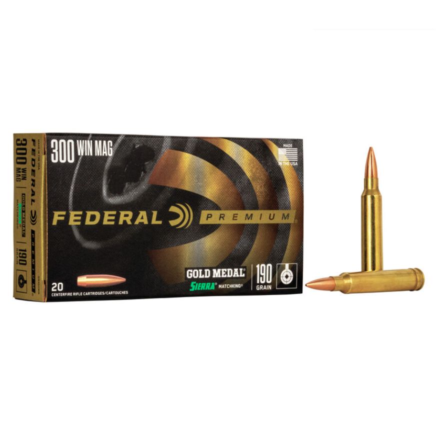 Federal Premium 300 Win 190 Grain Sierra MatchKing BTHP