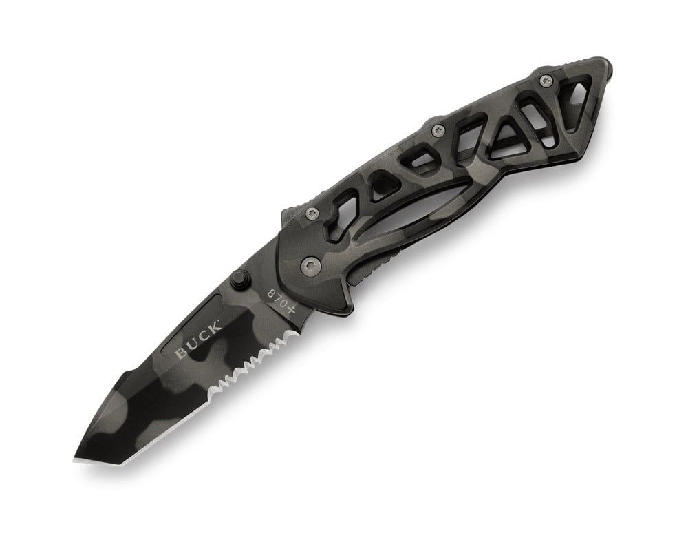 Buck 870 Bones Serrated Folding Knife