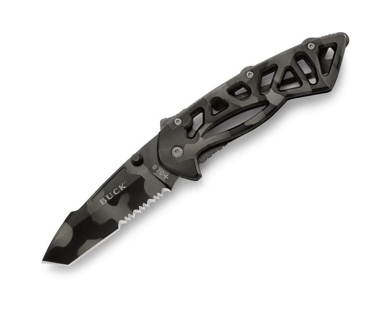Buck 870 Bones Serrated Folding Knife
