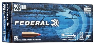 Federal Varmint &amp; Predator 223 Rem 53 Grain Hornady V-Max
