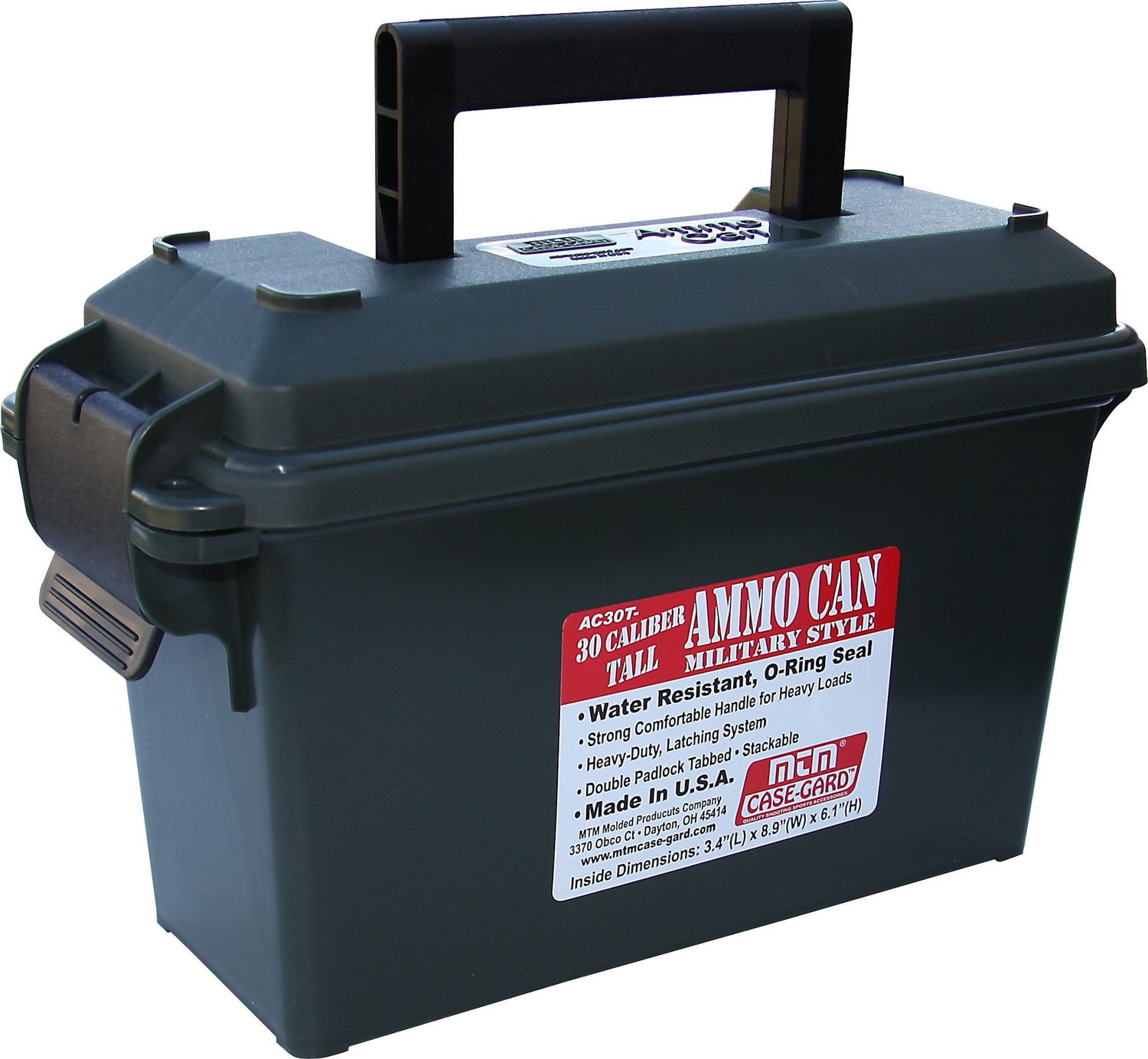 MTM Case Gard 30 Cal Amo Can Forest Green