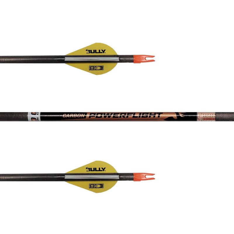 Easton Powerflight Carbon Arrow (Fletched w/Vanes) 300 Each