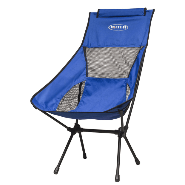 North 49 Hi Back Camping Chair Blue