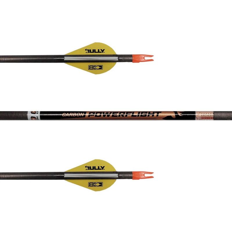 Easton Powerflight Carbon Arrow (Fletched w/Vanes) 400 Each