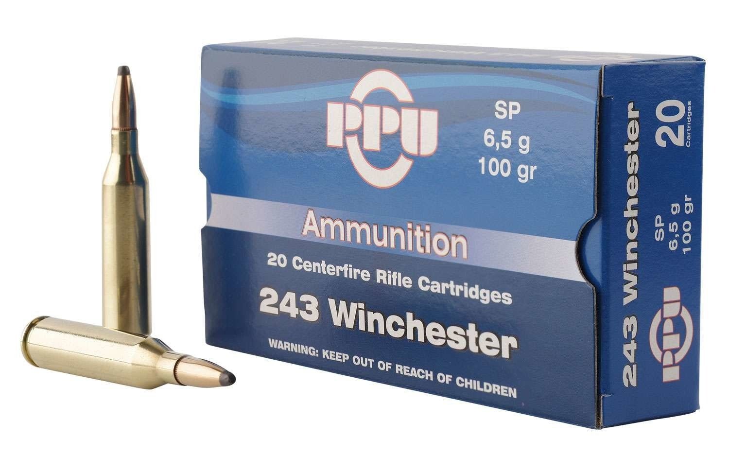 PPU 243 Win 100 Grain Soft point