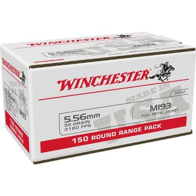 Winchester 5.56mm NATO 55 Grain Full Metal Jacket (FMJ) 150 Rounds