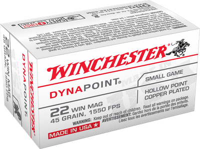 Winchester Dynapoint 22 Mag 45 Grain Copper Plated Hollow Point