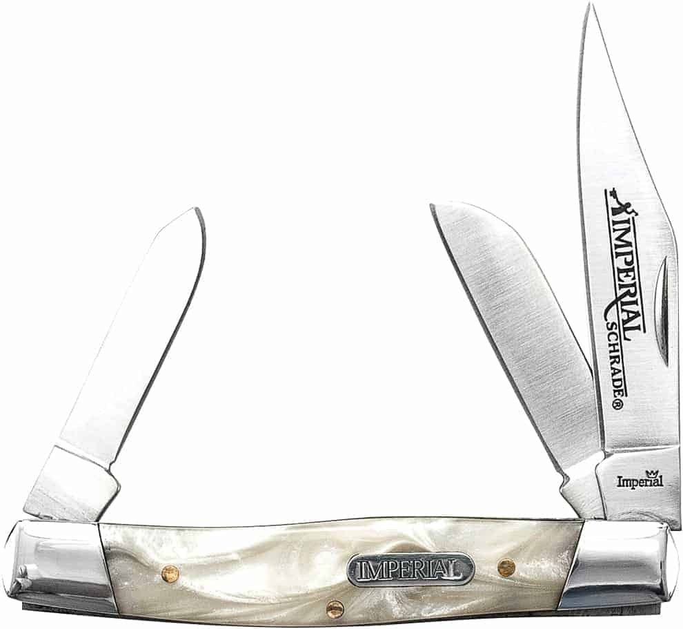Schrade Imperial Large Stockman Knife 4&quot; Cracked Ice