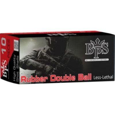 BPS Ammunition 12 Gauge 2 3/4&quot; Double Ball Rubber Slug 10 Rounds