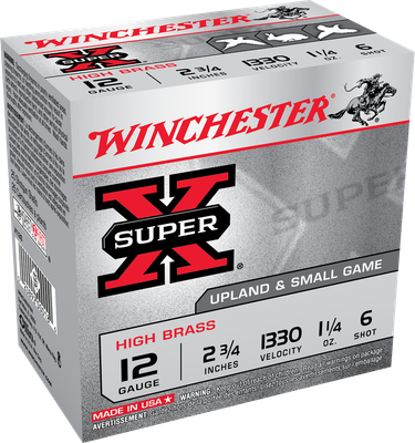 Winchester Super X High Brass Game Load 12 Gauge 2-3/4&quot; 1-1/4 oz #6 Lead Shot