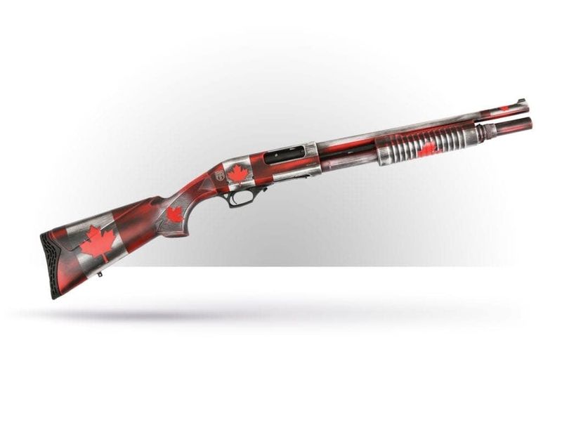 Revolution Armory Mauler w/Canada Flag Red Cerekot 12 Gauge Pump Action Shotgun 20&quot; Barrel