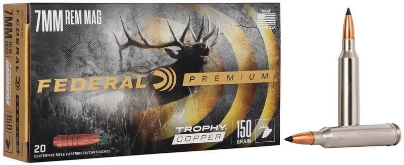 Federal Premium 7mm Rem Mag 150 Grain Trophy Copper