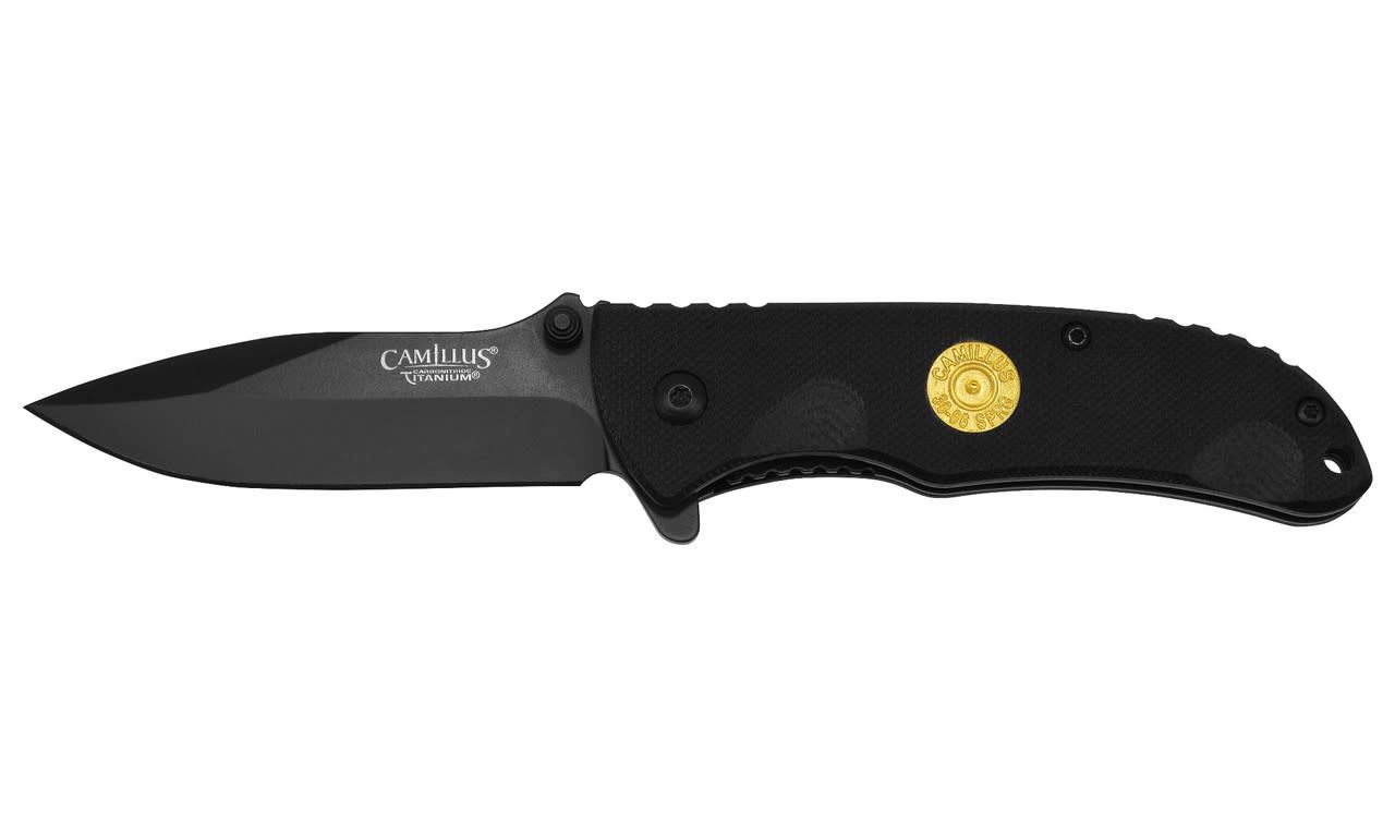 Camillus CenterFire with .30-06 Shell Casing. 6.75″ Folding Knife
