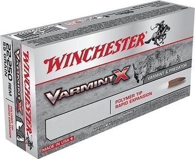 Winchester 22-250 Rem 55 Grain Polymer Tip