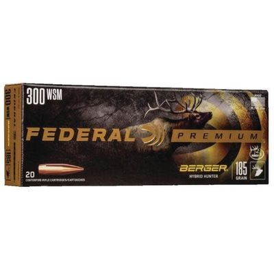 Federal Premium 300 WSM 185 Grain  Berger Hybrid Hunter