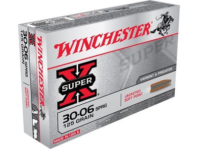 Winchester 30-06 Springfield 125 Grain Super-X Pointed Soft Point
