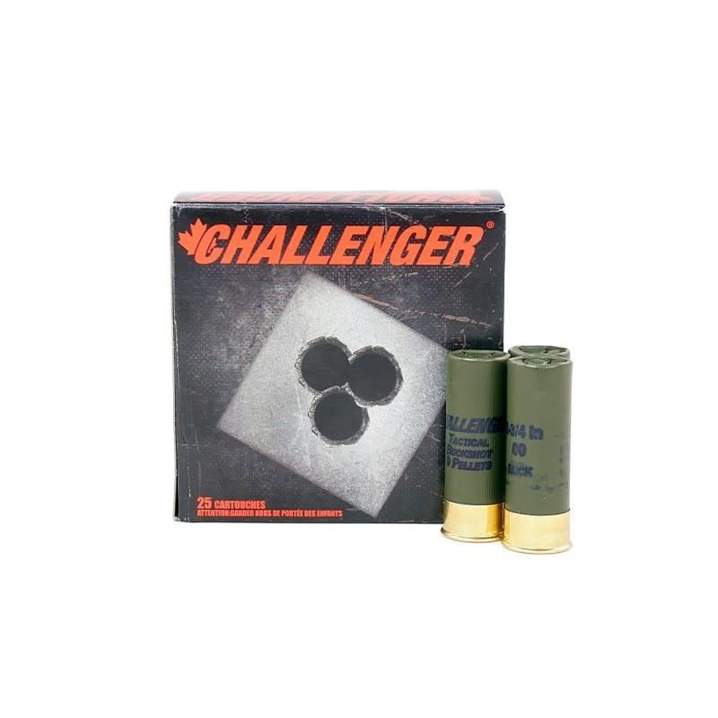 Challenger Tactical 00 Buckshot 12 Gauge 2 3/4&quot; Magnum, 9 Pellets 25/Box