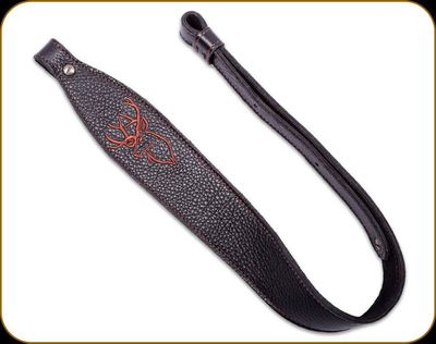 Levy&#39;s Guide Series Black/Brown Garment Leather Rifle Sling Deer