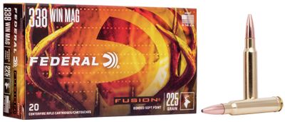 Federal Fusion Soft Point  338 Win Mag 225 Grain