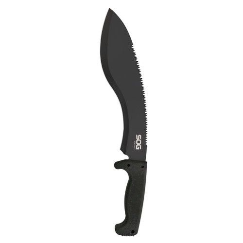 SOG SOGfari Kukri Sawback Machete 12&quot; Blade, Kraton Handles