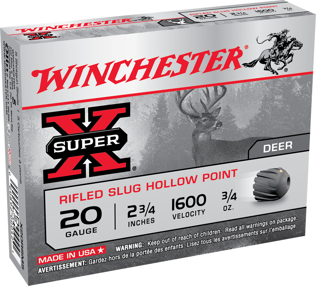 Winchester Super-X 20 Gauge 2 3/4&quot; 3/4 Oz Rifled Slug