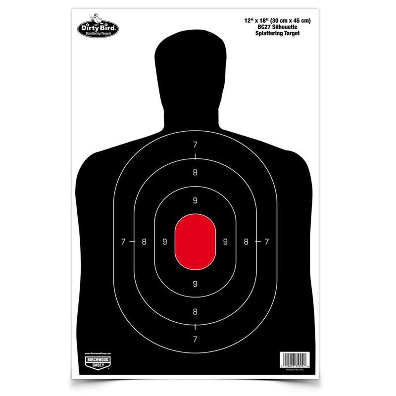 Birchwood Casey Dirty Bird 12"x18" Silhouette Target, 8 Pack