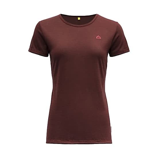 Devold Valldal Women Tee, Size: Large, Colour: Syrah Dark