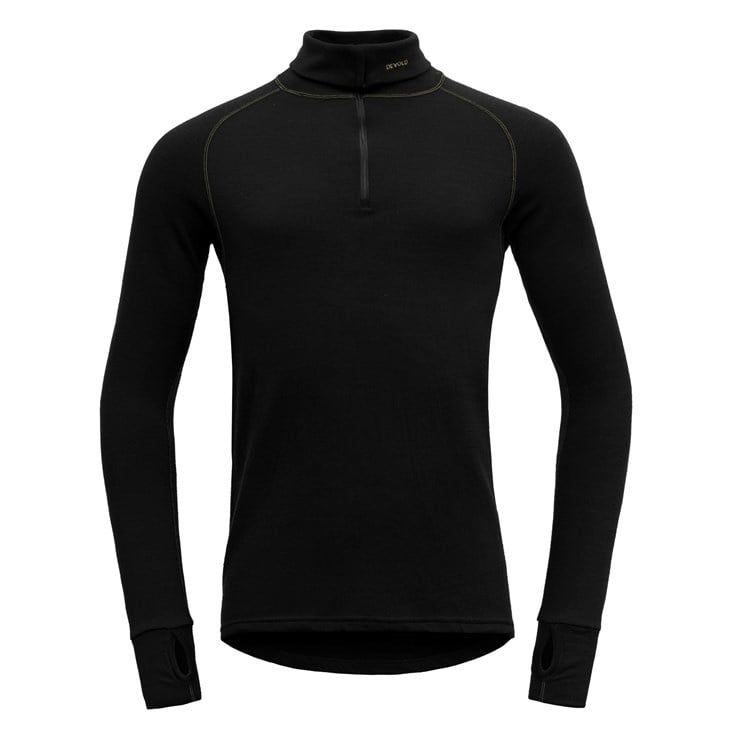 Devold Expedition Merino 235 Man Zip Neck, Size: Small, Colour: Black