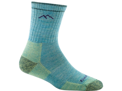 Darn Tough Women&#39;s Hiker Micro Crew Midweight Hiking Socks, Cushioning: Cushion, Size: Small (Women&#39;s 4.5-7), Colour: Aqua Heather