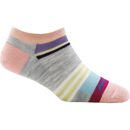 Darn Tough Women&#39;s Modern Stripe No Show Lightweight Lifestyle Socks, Cushioning: No Cushion, Size: Large (Women&#39;s 10-11.5), Colour: Ash
