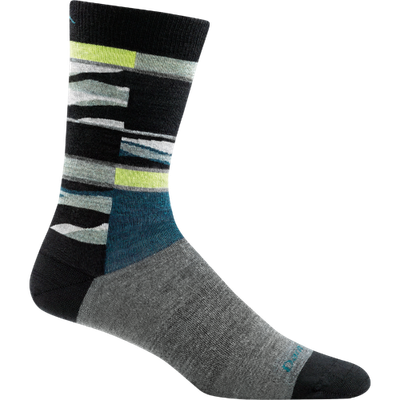 Darn Tough Men&#39;s Icefields Crew Lightweight Lifestyle Socks, Cushioning: No Cushion, Size: Medium (Men&#39;s 8-9.5), Colour: Grey