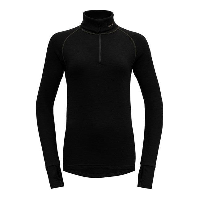 Devold Expedition Merino 235 Woman Zip Neck, Size: Extra Small, Colour: Black