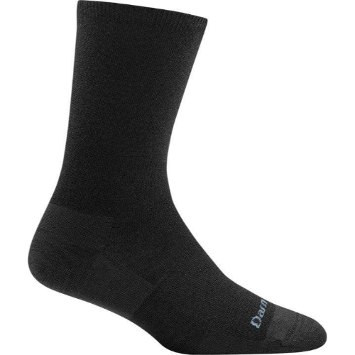 Darn Tough Women&#39;s Solid Basic Crew Lightweight Lifestyle Socks, Cushioning: No Cushion, Size: Small (Women&#39;s 4.5-7), Colour: Black