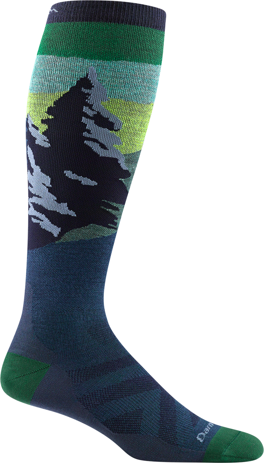Darn Tough Men&#39;s Snowpack Over-the-Calf Ski &amp; Snowboard Sock, Cushioning: Lightweight, Size: Medium (Men&#39;s 8-9.5), Colour: Midnight