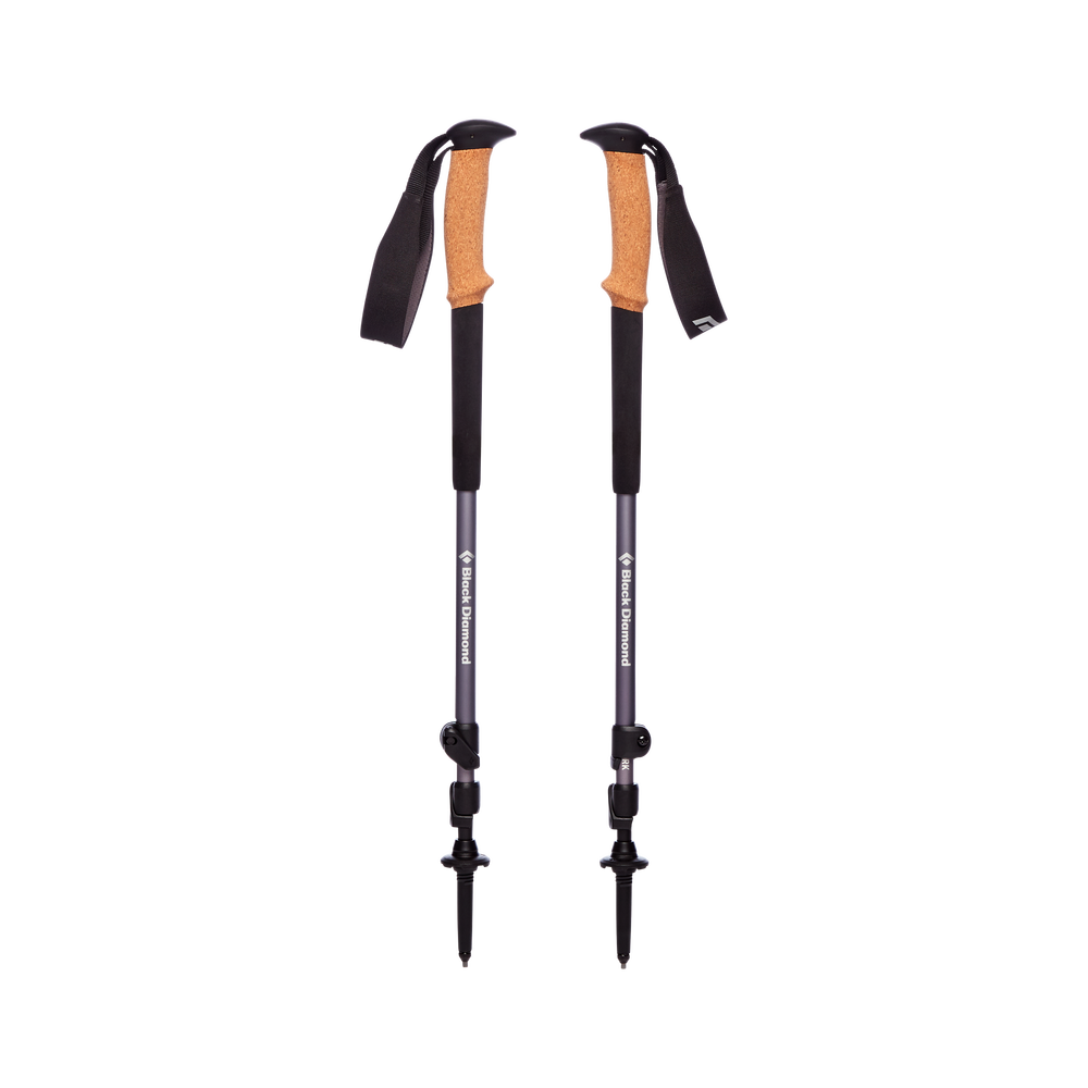 Black Diamond Trail Cork Trekking Poles, Color: Granite